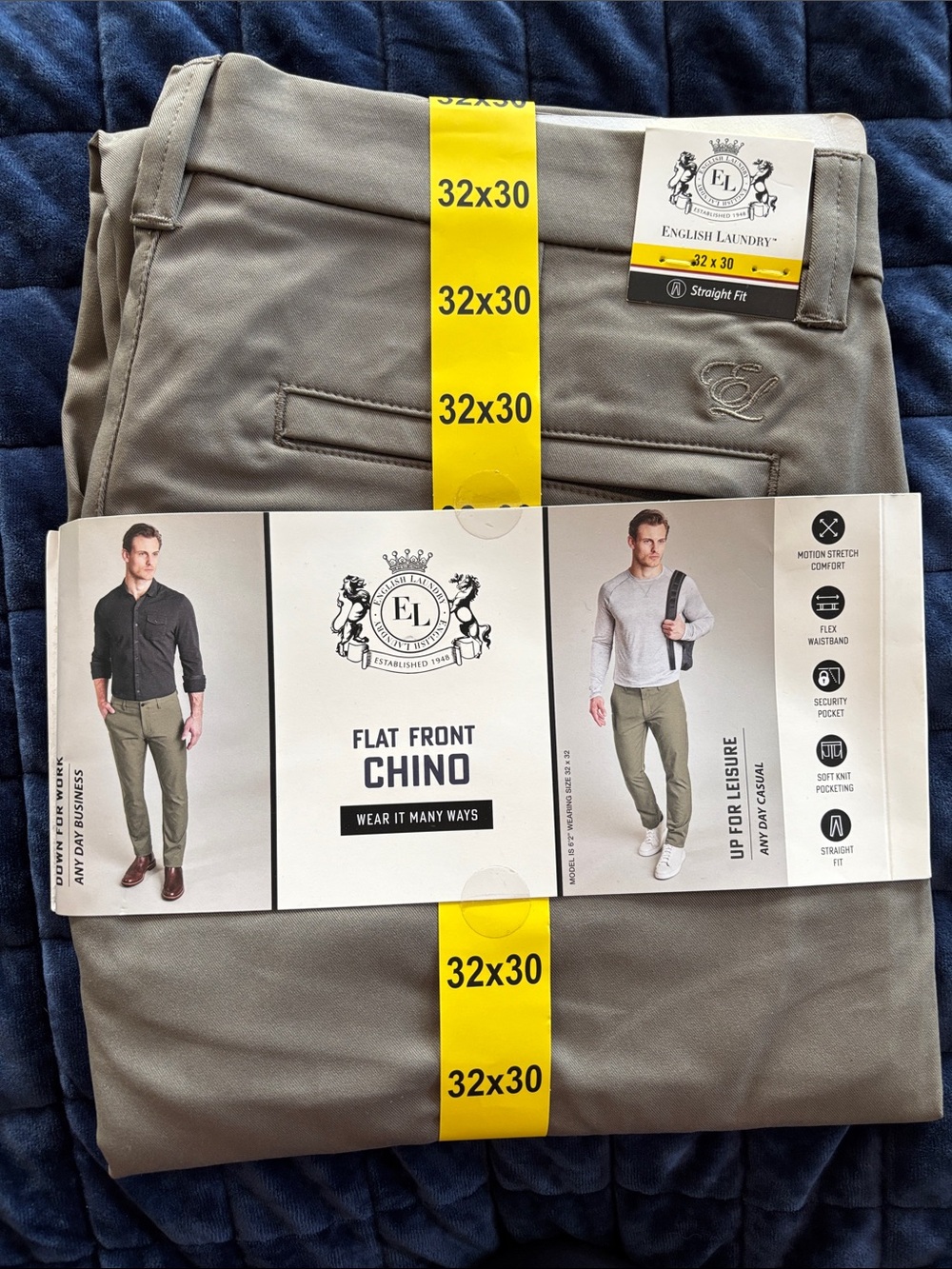 English Laundry Men's Flat Front Chinos - Taupe